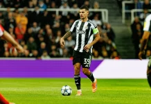 Skrót z meczu Newcastle United – Manchester City. Gole i najlepsze akcje (13.01.2026) Newcastle United - Bruno Guimaraes 1